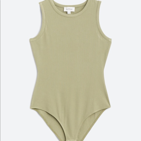 Kaileigh Tops - NWT StitchFix Kaileigh Green Knit Bodysuit sz LP